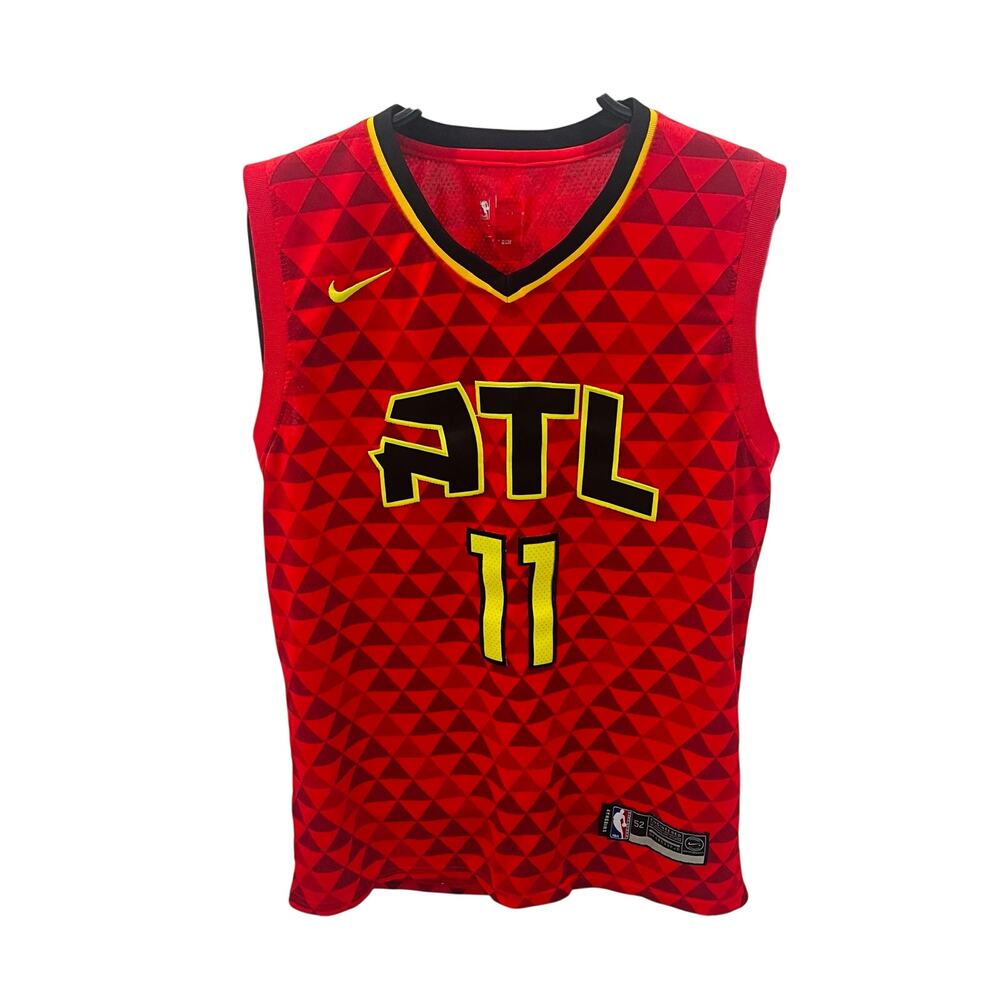 Trae Young Hawks Jersey Nike Statement Edition Red Size Medium #11 NBA